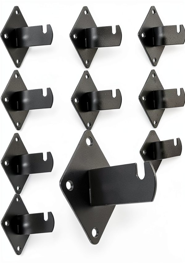 Mezchi Iron Gridwall Mount Brackets 12-Piece Set Heavy Duty Wall Mount-0