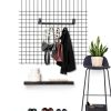 Hicarer U Shaped Black Handrail for Gridwall 12x24 Inch Duty Metal-4