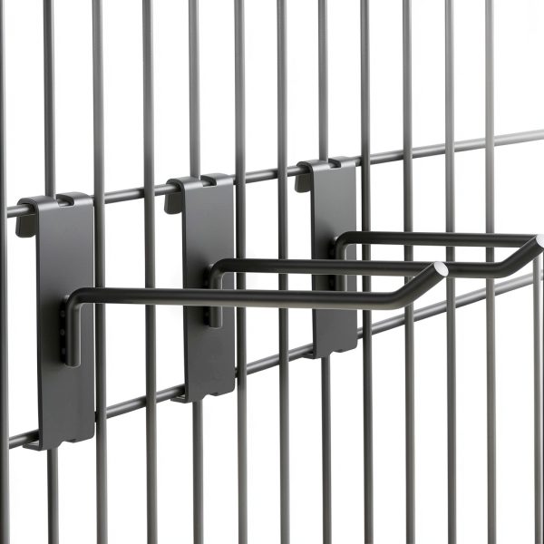 Polmart Gridwall Hook 96-Pack 5mm Alloy Steel Straight Black-2