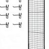 Eastern Tree Gridwall Display Rack 2x5 ft Black Portable 6‑Shelf-5