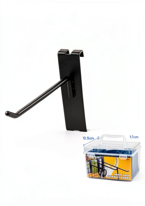 Gridwall Hooks Alyoen GH02 Black Metal 30 Piece Set for Heavy Duty Use-5
