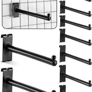 Gridwall Hook Therwen Black Metal Polished 10 Set Retail Workshop-0