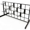 Only Hangers Black Metal Gridwall Hanging Shelf with 9 Hooks-5
