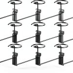 Kigley Gridwall Hat Hook Set 12pcs Black Metal 3.2in Diameter for-0