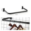 Hicarer U Shaped Black Handrail for Gridwall 12x24 Inch Duty Metal-1