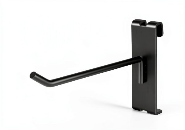 Polmart Gridwall Hook 96-Pack 5mm Alloy Steel Straight Black-1