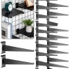 Blulu Grid Wall Bracket Black Metal 12 Inch Glossy Finish 20 Count-0