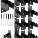 Gridwall Mount Brackets 12 Pack Black Carbon Steel by Thyle-0