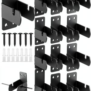 Gridwall Mount Brackets 12 Pack Black Carbon Steel by Thyle-0