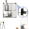 Coume Black Gridwall Mount Bracket 12‑Pack Minimalist Space Saving-5
