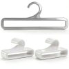 White Plastic Hangers 50pcs Sturdy Gridwall Hook Set for Home Office-0