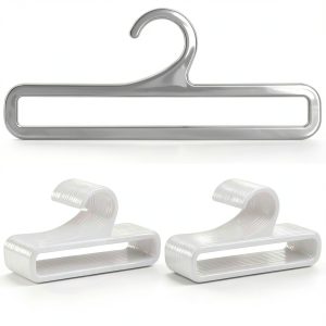 White Plastic Hangers 50pcs Sturdy Gridwall Hook Set for Home Office-0
