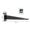 Blulu Grid Wall Bracket Black Metal 12 Inch Glossy Finish 20 Count-2