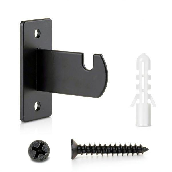 Coume Black Gridwall Mount Bracket 12‑Pack Minimalist Space Saving-1