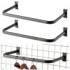 Hicarer U Shaped Black Handrail for Gridwall 12x24 Inch Duty Metal-0