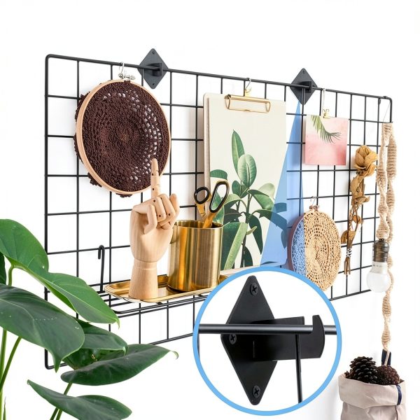 Mezchi Iron Gridwall Mount Brackets 12-Piece Set Heavy Duty Wall Mount-6