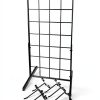 Only Hangers Black Metal Gridwall Hanging Shelf with 9 Hooks-4