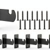Coume Black Gridwall Mount Bracket 12‑Pack Minimalist Space Saving-0