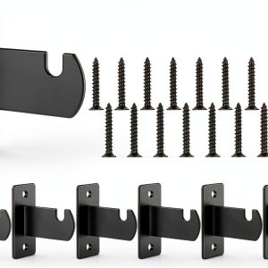 Coume Black Gridwall Mount Bracket 12‑Pack Minimalist Space Saving-0