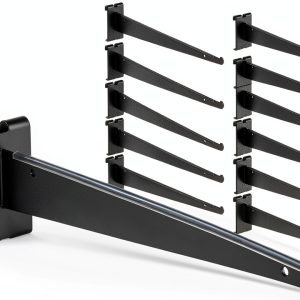 Alffun Gridwall Bracket Set 12 Pack Wall Mount Iron Hooks with Lip-0