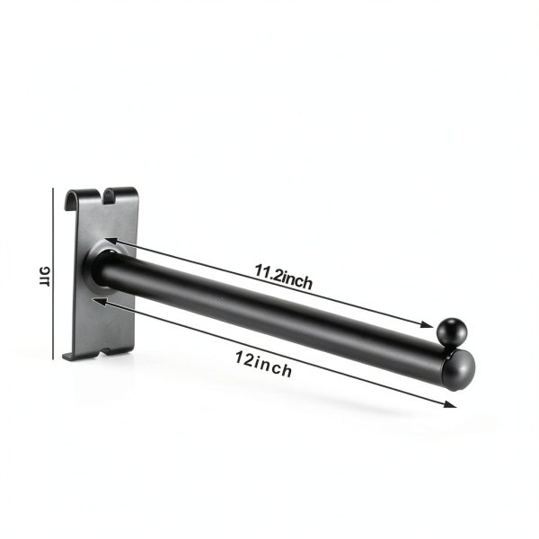 Gridwall Hook Therwen Black Metal Polished 10 Set Retail Workshop-2