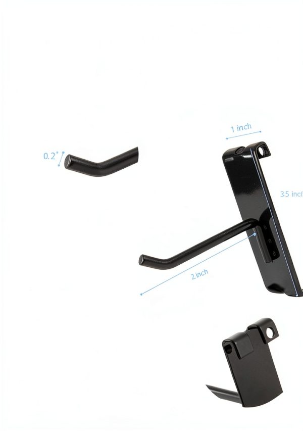 7RiversART Heavy Duty Black Gridwall Hook 50pcs Metal Wall Mount-1