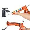 ValueMax Caulk Gun and Caulk Scraper Kit, 10OZ Smooth Silicone Caulking Gun with Caulk Remover Tool, 10:1 Thrust Ratio, Sealant Finishing Tool Grout Scraper for Caulking/Filling/Sealing-4