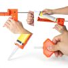 ValueMax Caulk Gun and Caulk Scraper Kit, 10OZ Smooth Silicone Caulking Gun with Caulk Remover Tool, 10:1 Thrust Ratio, Sealant Finishing Tool Grout Scraper for Caulking/Filling/Sealing-5