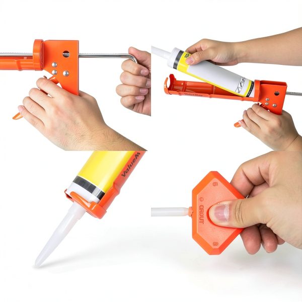 ValueMax Caulk Gun and Caulk Scraper Kit, 10OZ Smooth Silicone Caulking Gun with Caulk Remover Tool, 10:1 Thrust Ratio, Sealant Finishing Tool Grout Scraper for Caulking/Filling/Sealing-5