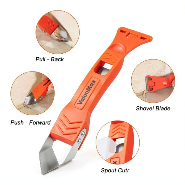 ValueMax Caulk Gun and Scraper Kit, 10 OZ Silicone Caulking Tool for-2