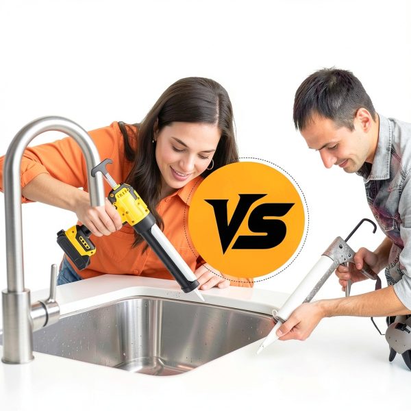 Cordless Caulking Gun Compatible with DeWalt 20V Max Battery, 10oz-1