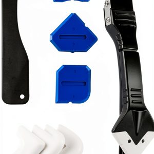 Silicone Caulking Tools Set, 3 in 1 Sealant Scrapers with Multiple Angles, Caulk Finishing Aids for Bathroom, Kitchen, Floor, Window, Sink Joint and Frames Sealing-0