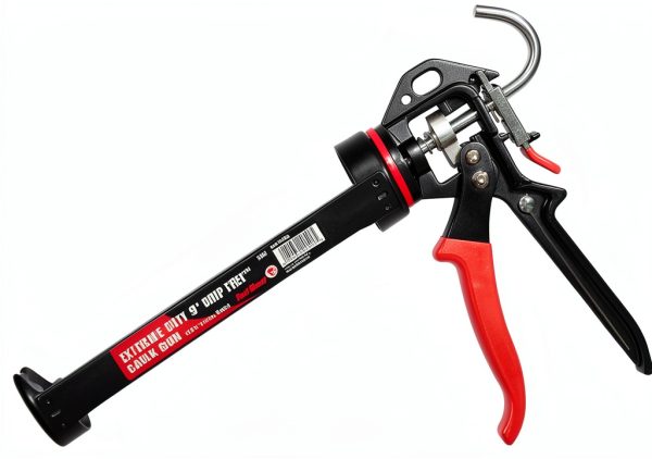 Red Devil 3989 9" Extreme Duty Caulk Gun - Hand Caulking Gun - Thrust Ratio 26:1,Black-0