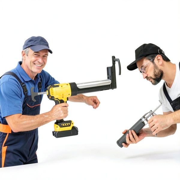 Cordless Caulking Gun Compatible With DeWalt 20V Max Battery(NO Battery)10 Oz Electric Caulking Gun with Anti-Drip,Auto Retract,LED Light,6 Speed for Filling, Sealing, Repair-1