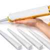 30pcs Plastic Caulking Gun extender Caulk Nozzle Tip Tool for Sausage Caulking Gun, Caulk Nozzles Applicator, Easy To Use, White,ZUOFANG-1