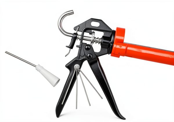 Bates- Caulking Gun, 12:1 Thrust Ratio, Black & Orange, Caulking Tool Gun, Caulk Gun No Drip, Hand Caulking Guns, Silicone Gun, Caulking Gun Tool, No Drip Caulk Gun-2