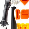 3 in 1 Silicone Caulking Tools（Stainless Steelhead), 12pack, Caulk Remover Tool Kit with Replace Silicone Padsgood Pads and Caulk Finishing Tools, Caulking Tool Kit for Kitchen, Bathroom-0
