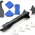 Silicone Caulking Tool Kit, 3 In 1 Stainless Steel Scrapers with Multiple Angles, Caulk Remover Glass Glue Angle Scraper, for Bathroom, Kitchen, Floor, Window, Sink Joint & Frames Seal-0