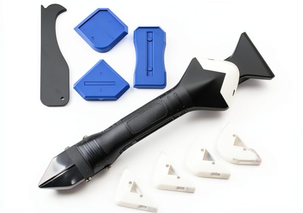 Silicone Caulking Tool Kit, 3 In 1 Stainless Steel Scrapers with Multiple Angles, Caulk Remover Glass Glue Angle Scraper, for Bathroom, Kitchen, Floor, Window, Sink Joint & Frames Seal-0