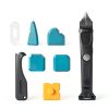 Caulking Tool 6 in 1 Sealant Finishing Tool & Grout Remover Scraper with 6 Silicone Pads, Sealant Removal and Trimming Tool with Squeegee for Bathroom, Window, Door, Kitchen-7
